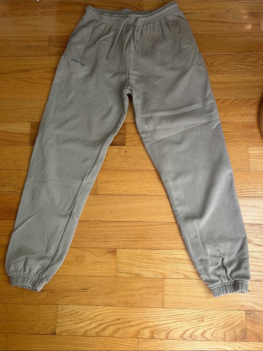 White Fox Boutique Light Gray Fleece Joggers